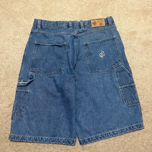 Rocawear Y2K Baggy Skater Embroidered Long Jorts 38W - Picture 1 of 8
